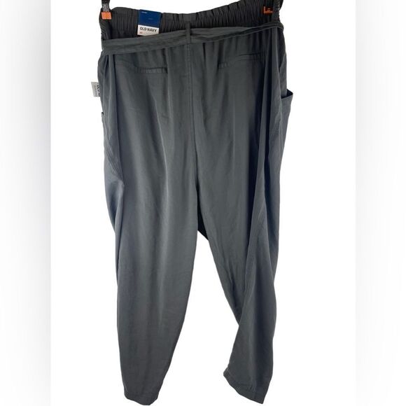 Old Navy bluish gray high rise flowy belted pants Sz 4X NEW - Picture 2 of 10